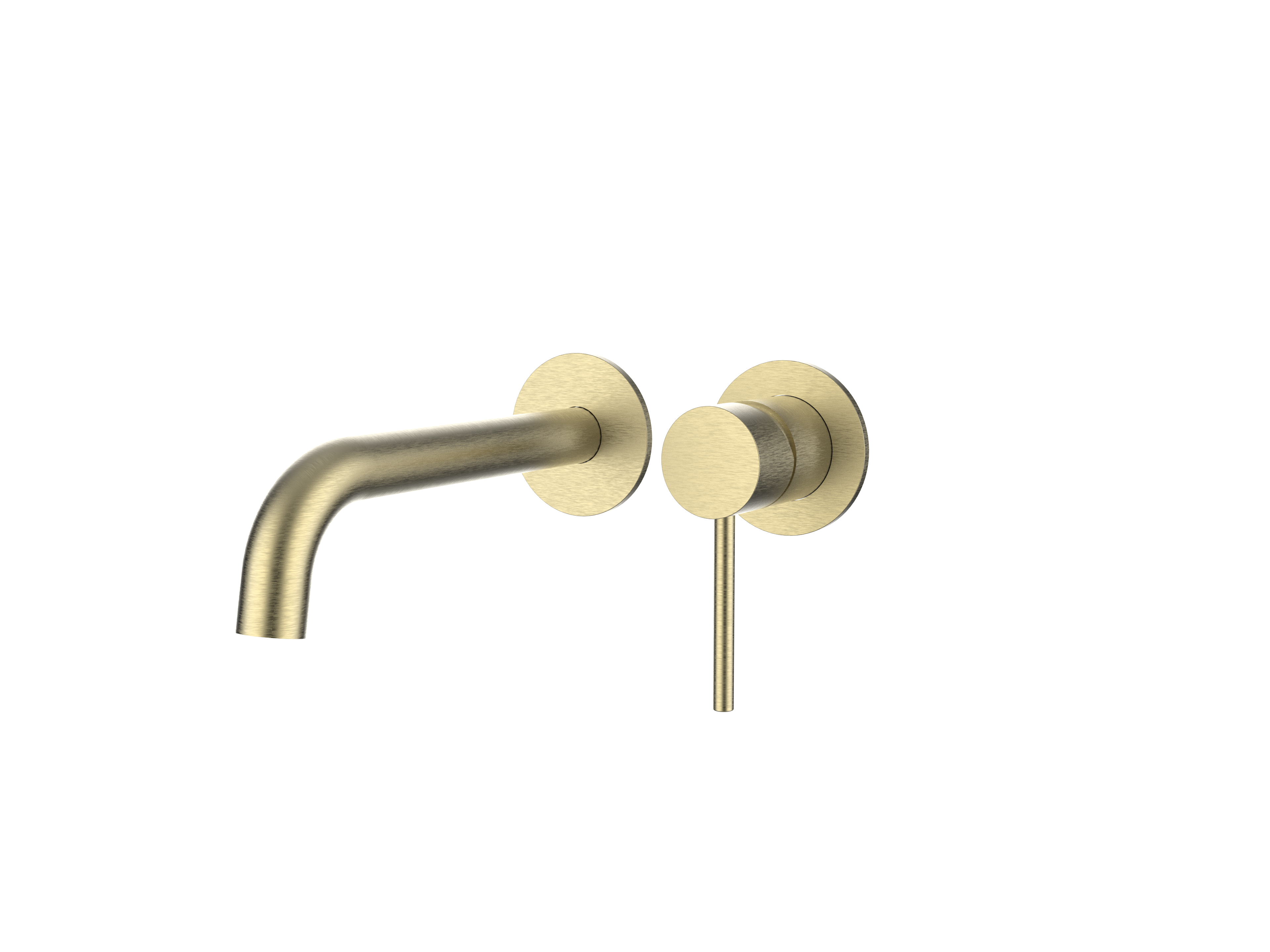 Axis Basin & Bath Mixer, Brushed Gold