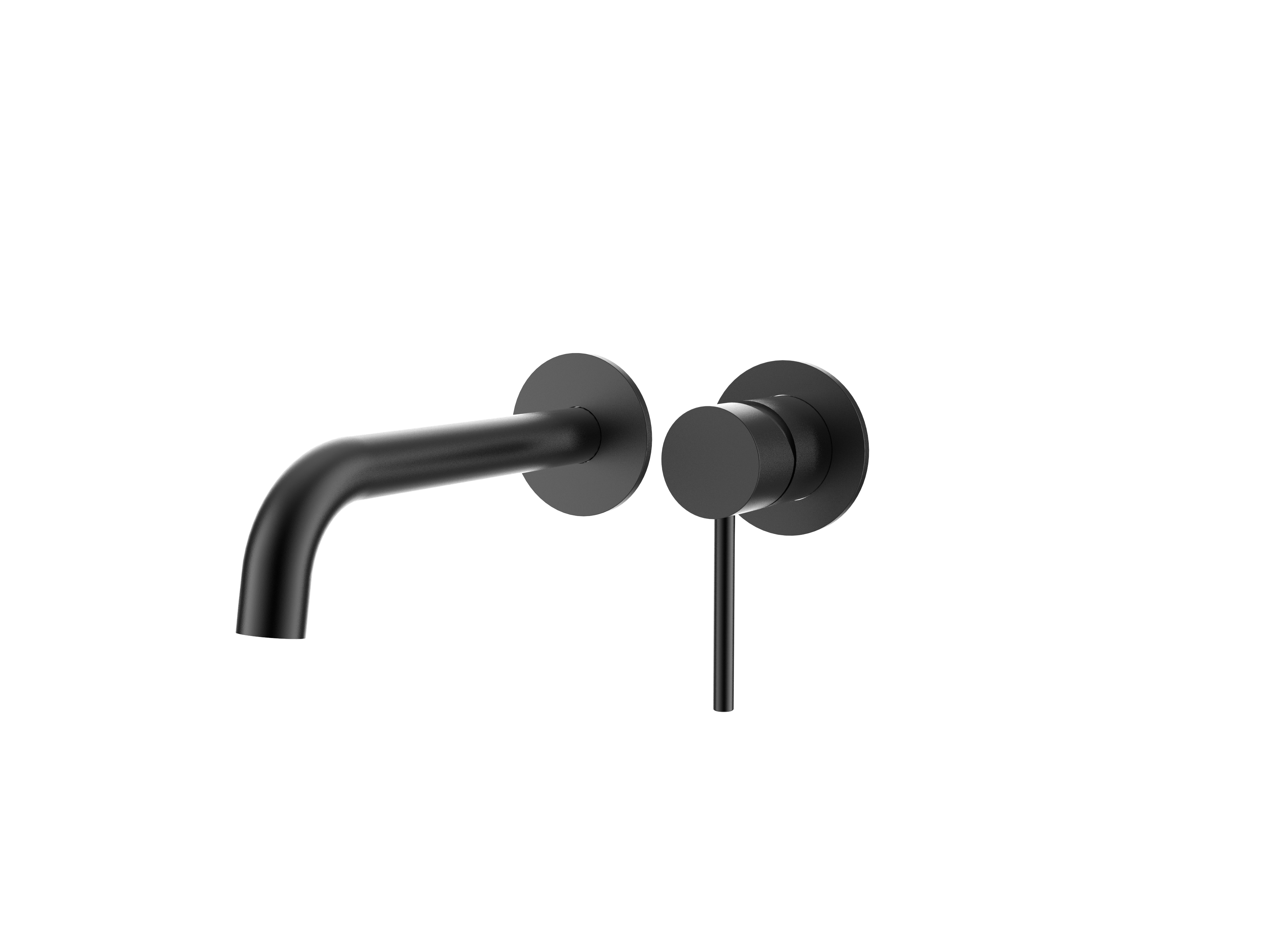Axis Basin & Bath Mixer, Matt Black
