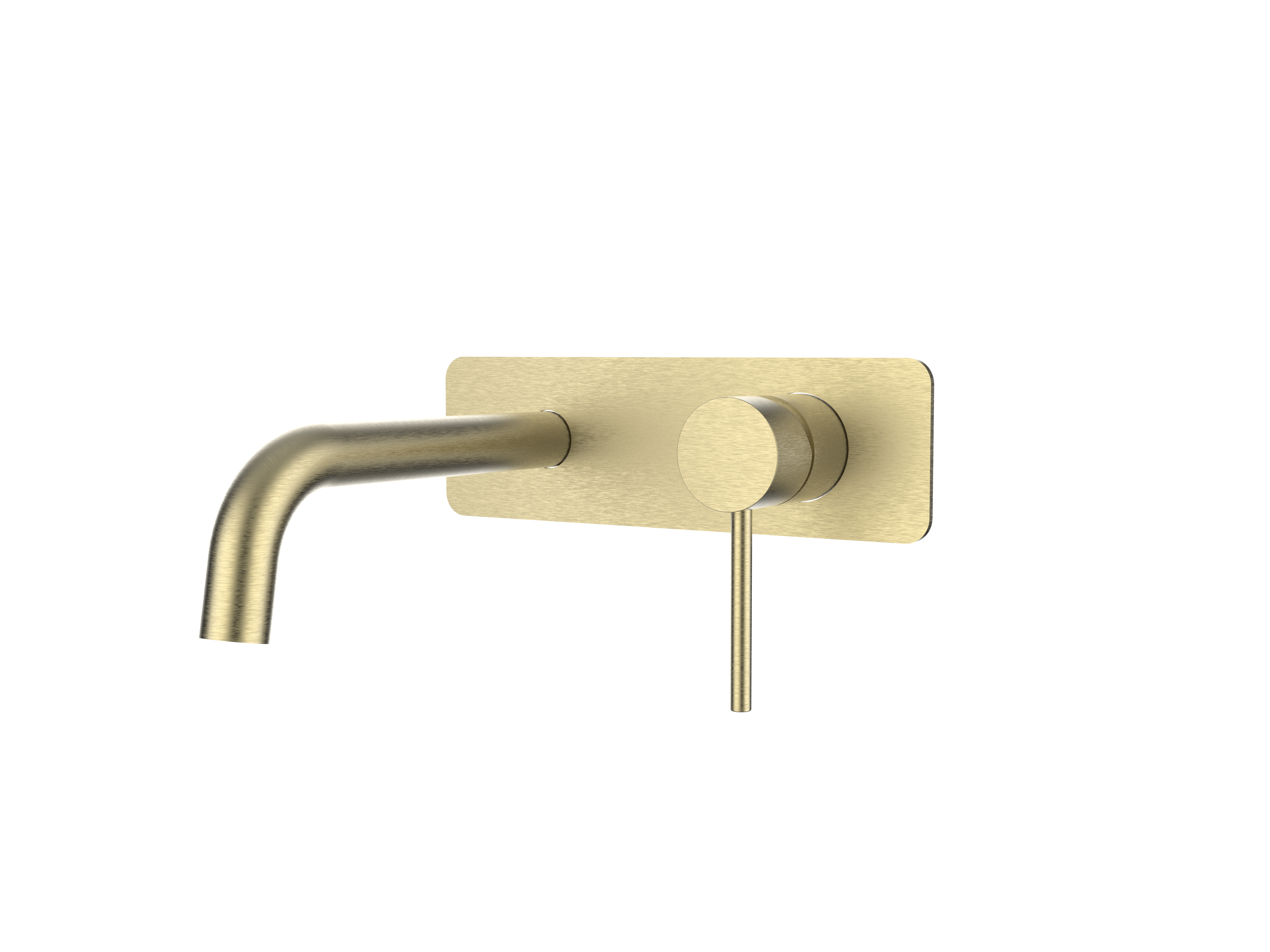 Axis Connected Basin & Bath Mixer, Brushed Gold