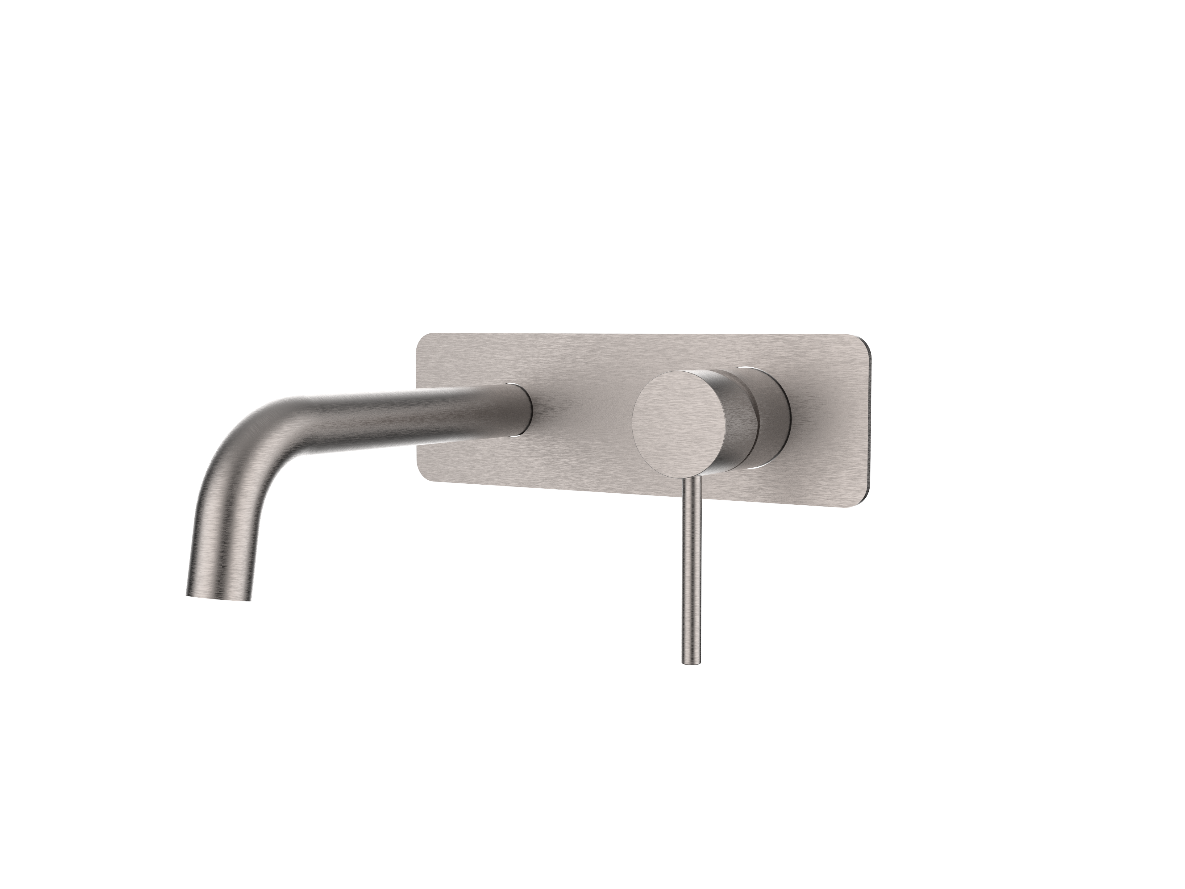 Axis Connected Basin & Bath Mixer, Brushed Nickel