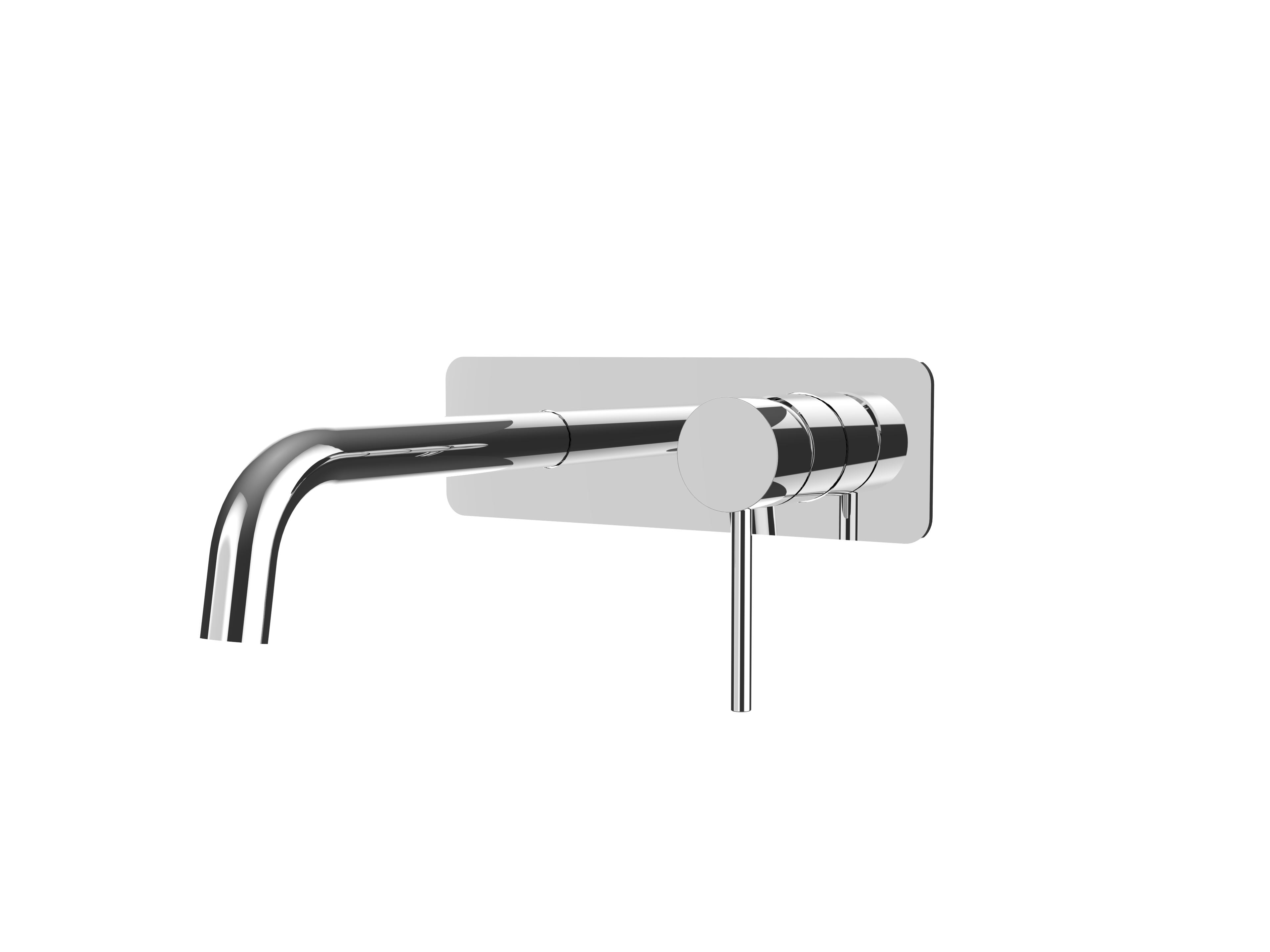 Axis Connected Basin & Bath Mixer, Chrome