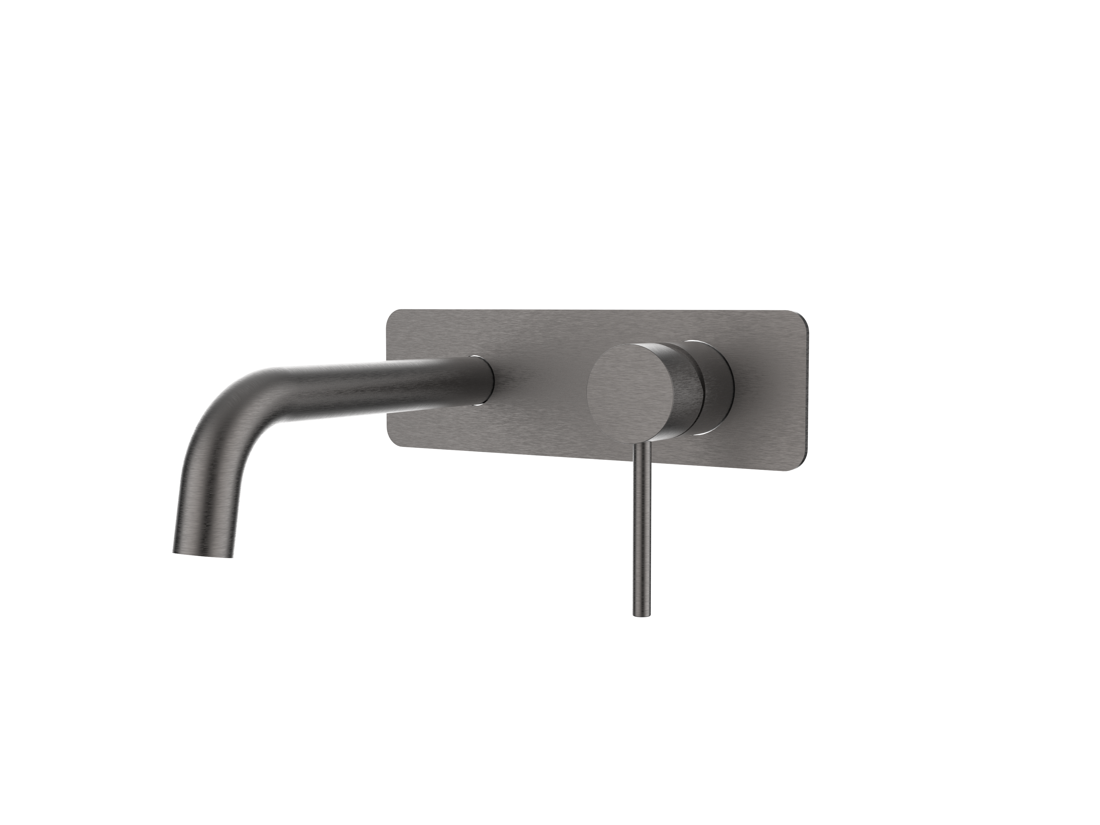 Axis Connected Basin & Bath Mixer, Brushed Gunmetal