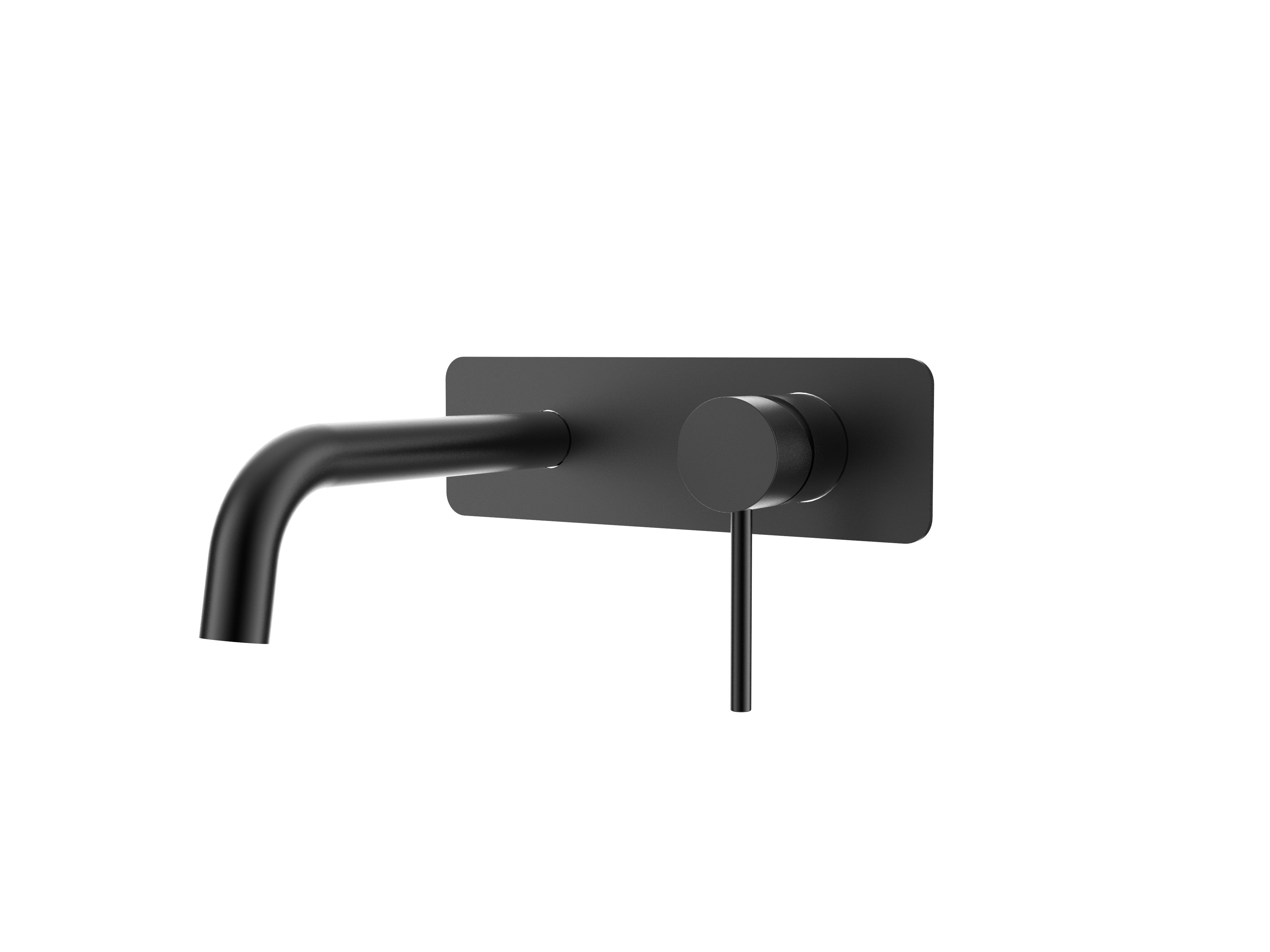 Axis Connected Basin & Bath Mixer, Matt Black
