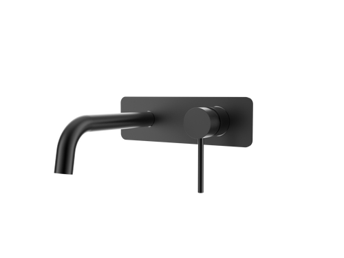 Axis Connected Basin & Bath Mixer, Matt Black