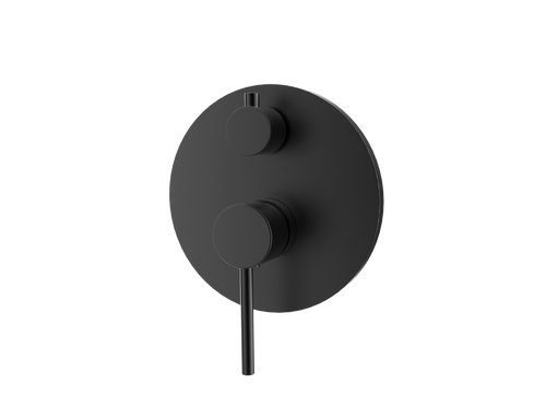 Axis Shower Mixer with Diverter, Matt Black