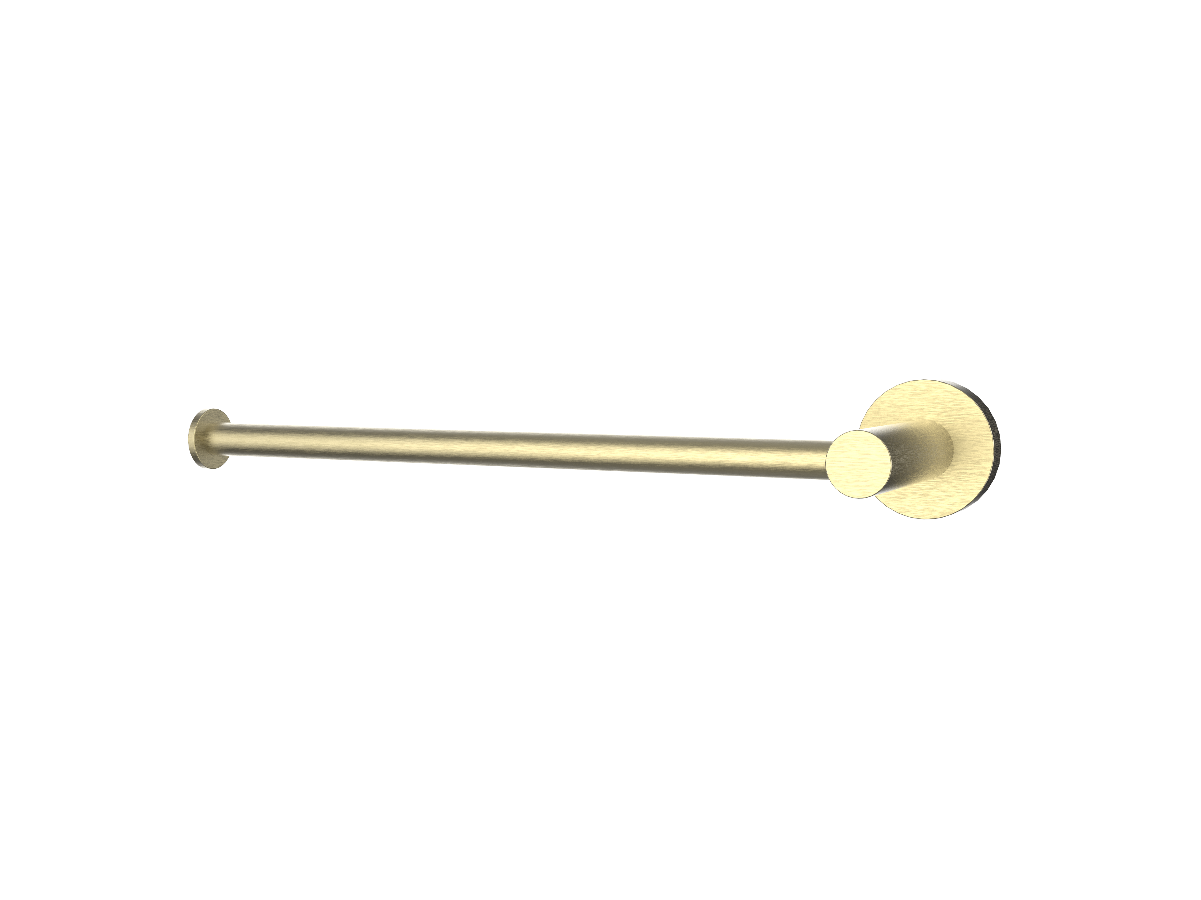 Axis Toilet Roll & Towel Rail, Brushed Gold