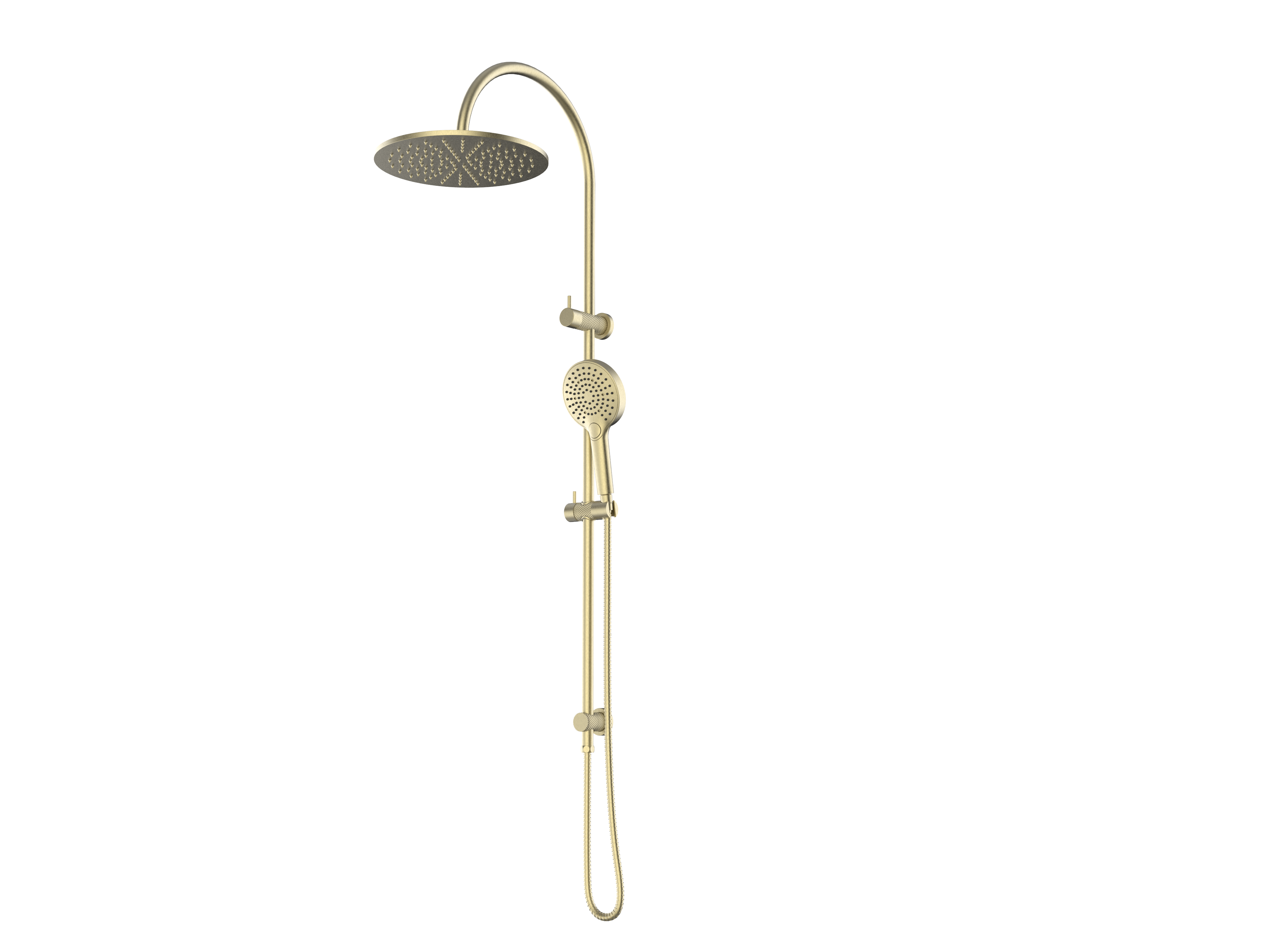 Noxara Twin Shower, Brushed Gold
