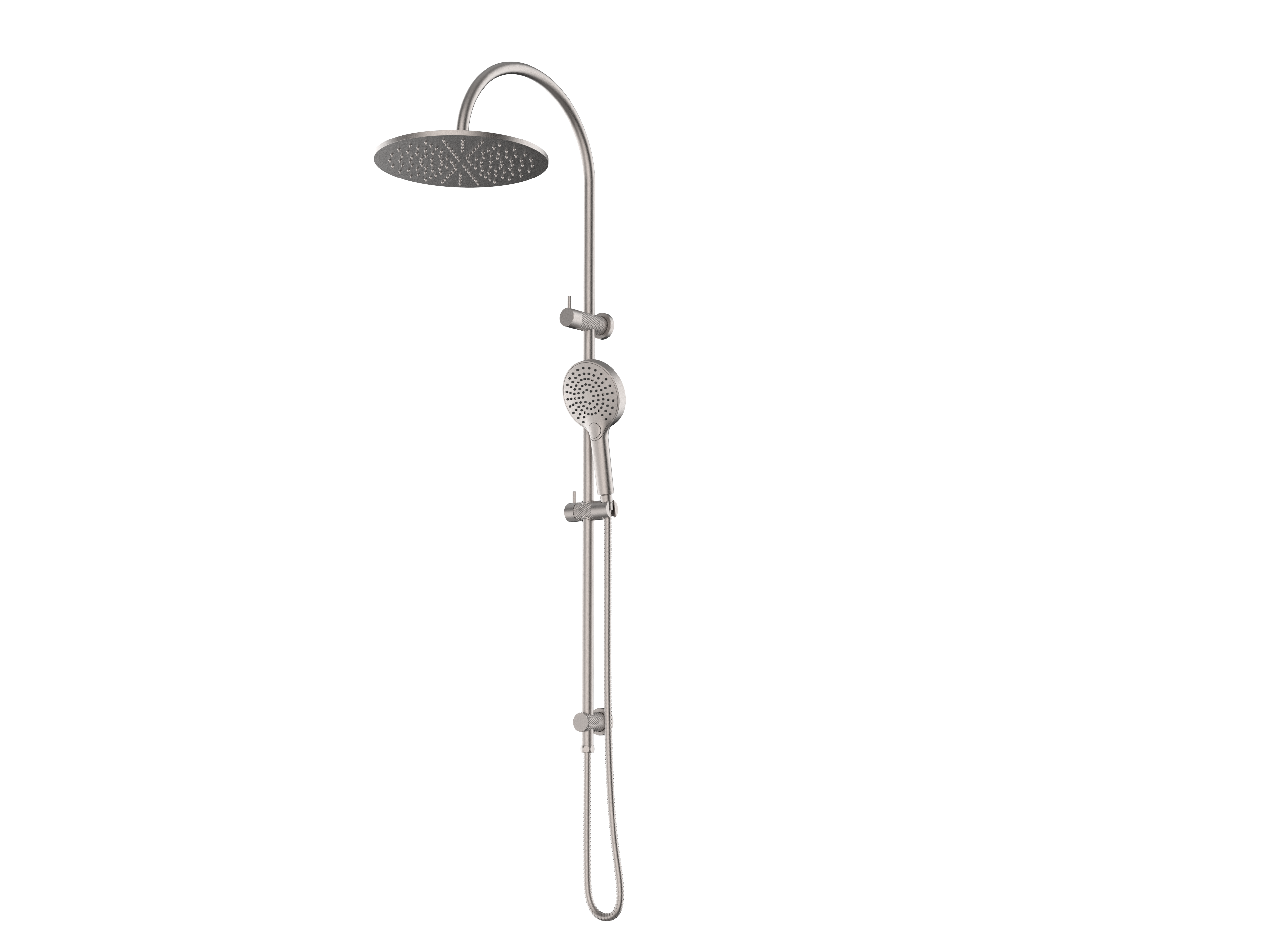 Noxara Twin Shower, Brushed Nickel