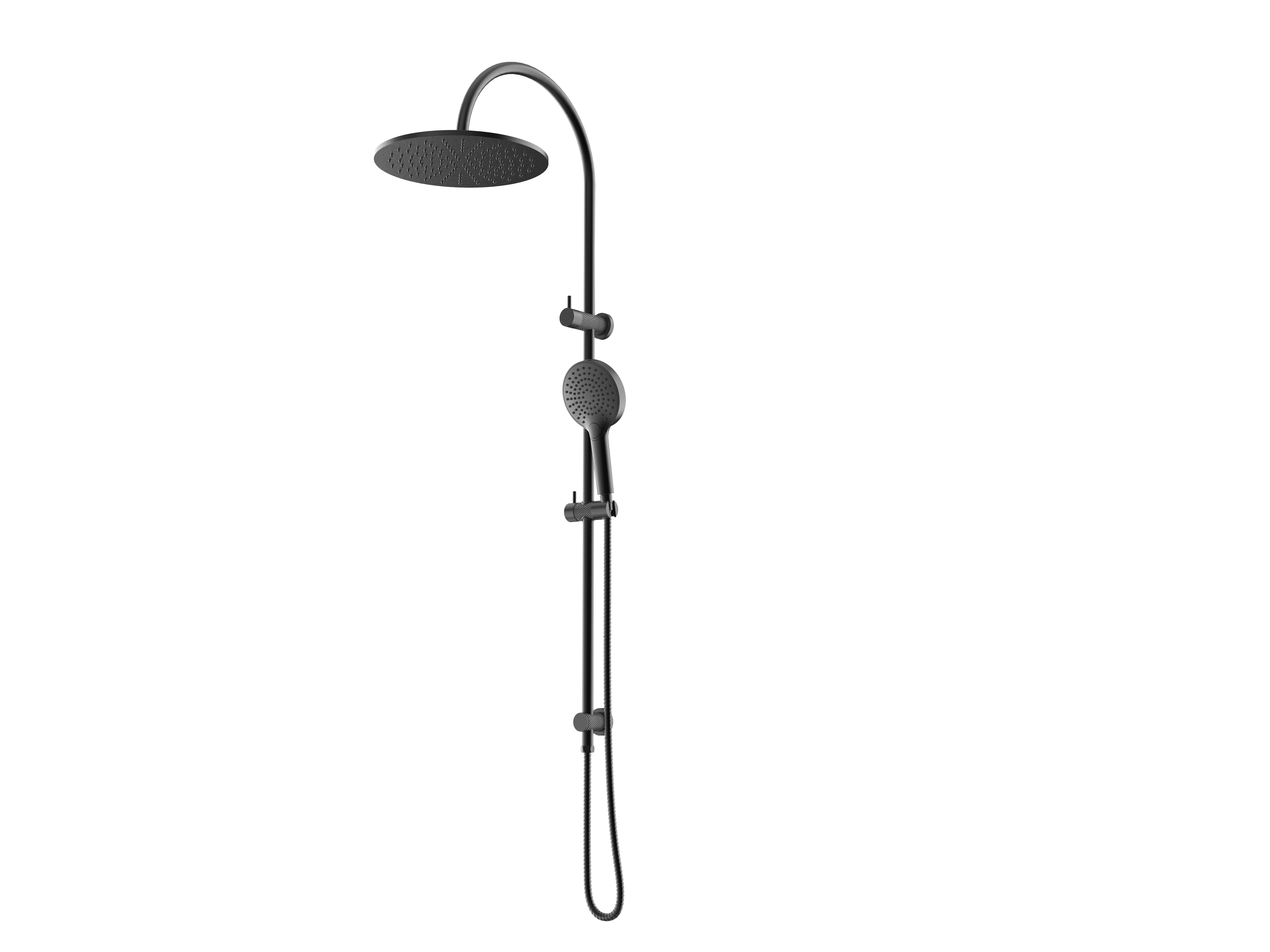Noxara Twin Shower, Matt Black