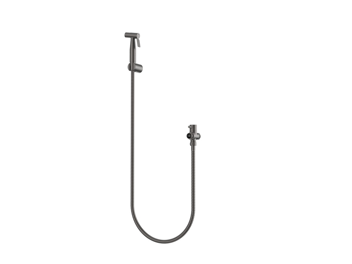 Laxe Bidet Set, Brushed Gunmetal
