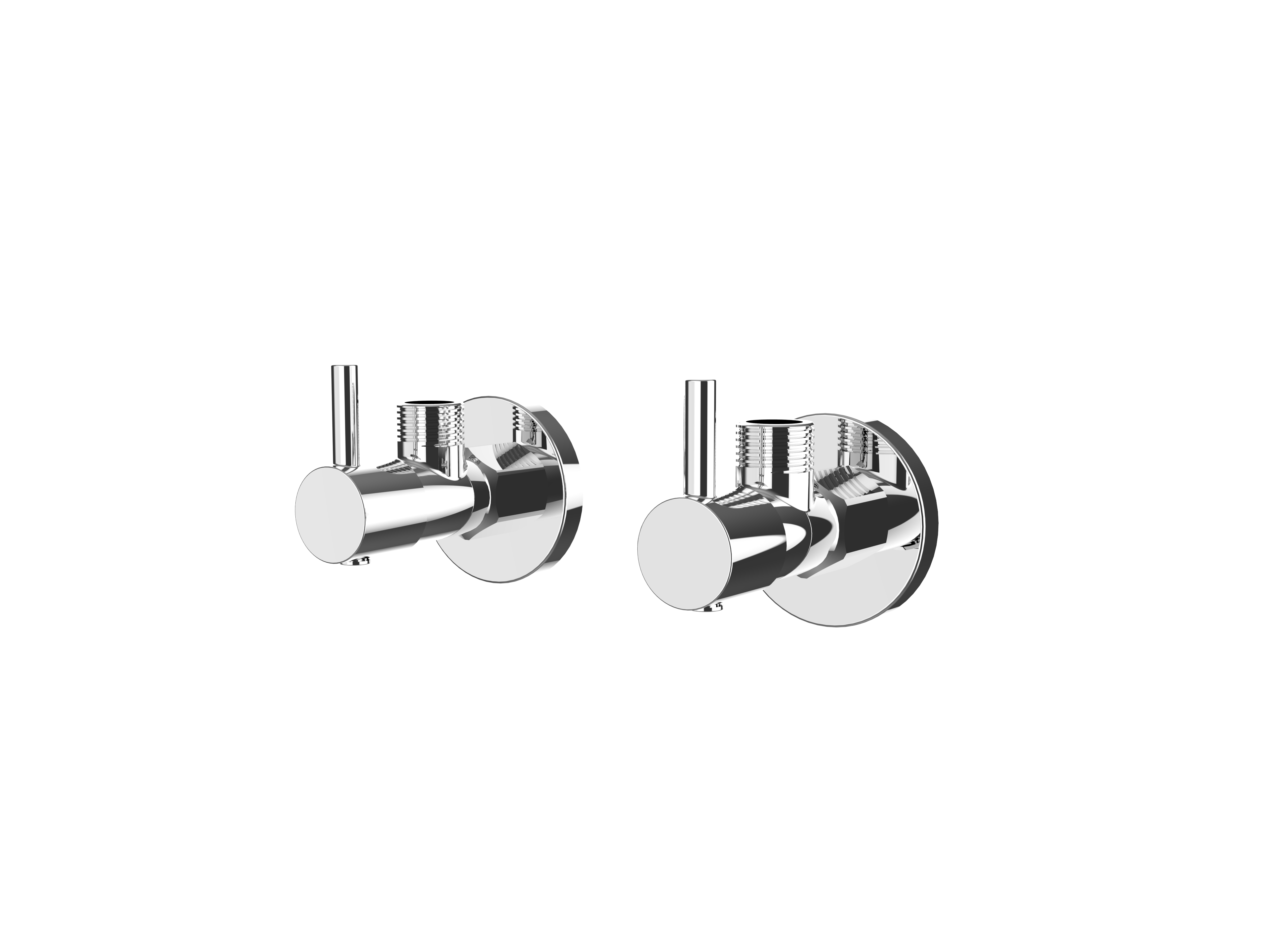 Laxe Angle Stops, Pair, Chrome