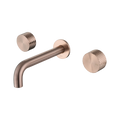 Noxara Wall-Mounted Basin & Bath Mixer, Brushed Coffee Gold