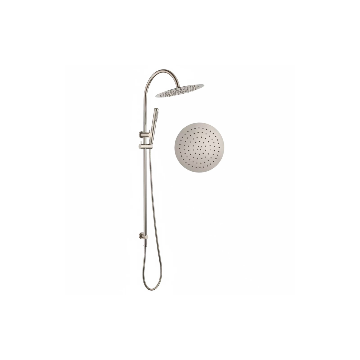 Laxe Twin Shower Set LA189, Brushed Nickel