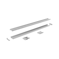 Laxe Cut-to-Length Tile Insert Grate 1200mm, Brushed Nickel