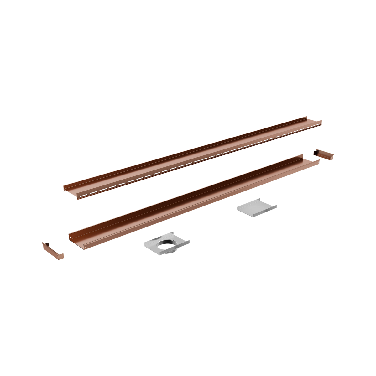 Laxe Cut-to-Length Tile Insert Grate 1200mm, Coffee Gold