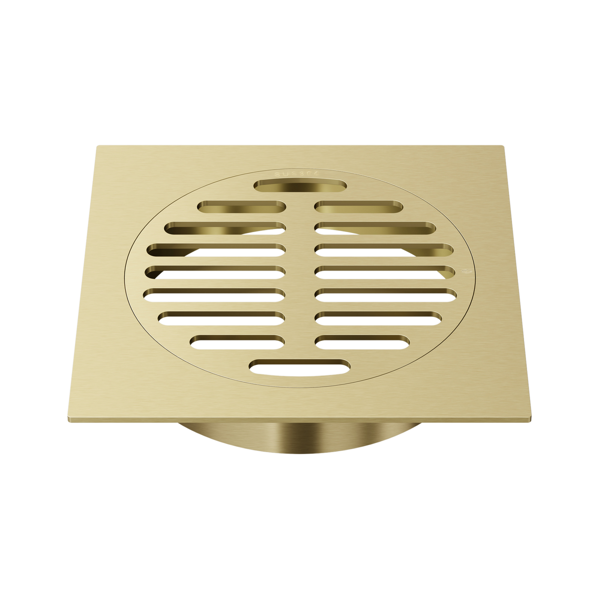 Laxe Square Floor Grate 120mm, Brushed Gold