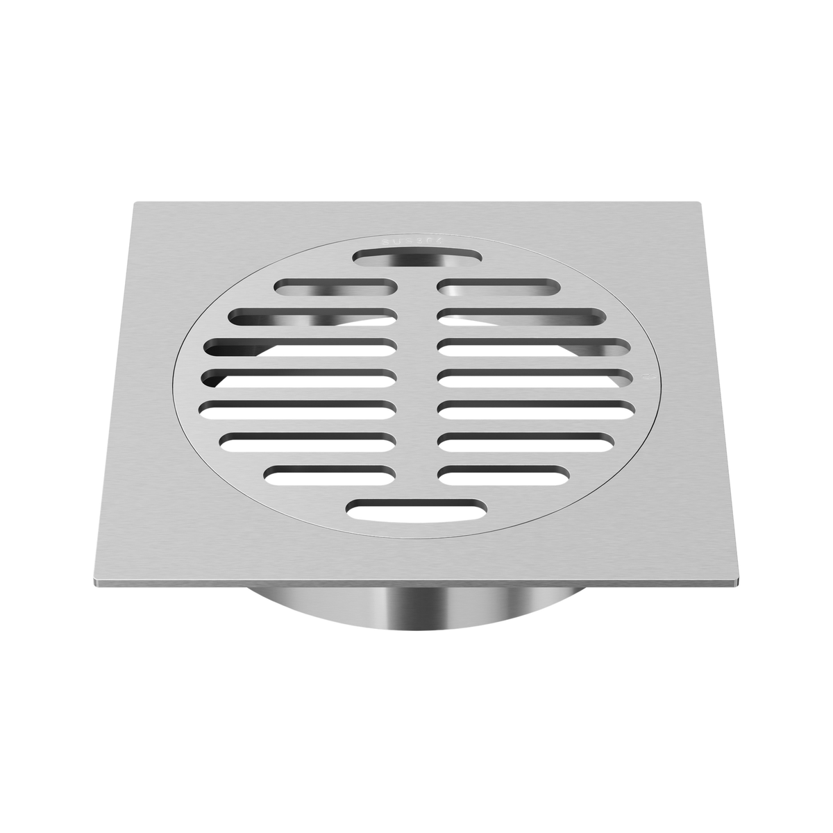 Laxe Square Floor Grate 120mm, Brushed Nickel