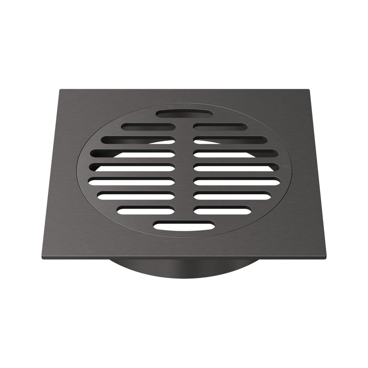 Laxe Square Floor Grate 120mm, Brushed Gunmetal