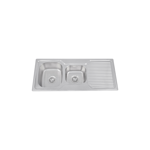 Ema 1 And 3/4 Bowl Sink With Drainer 1080x480x170mm, Left hand