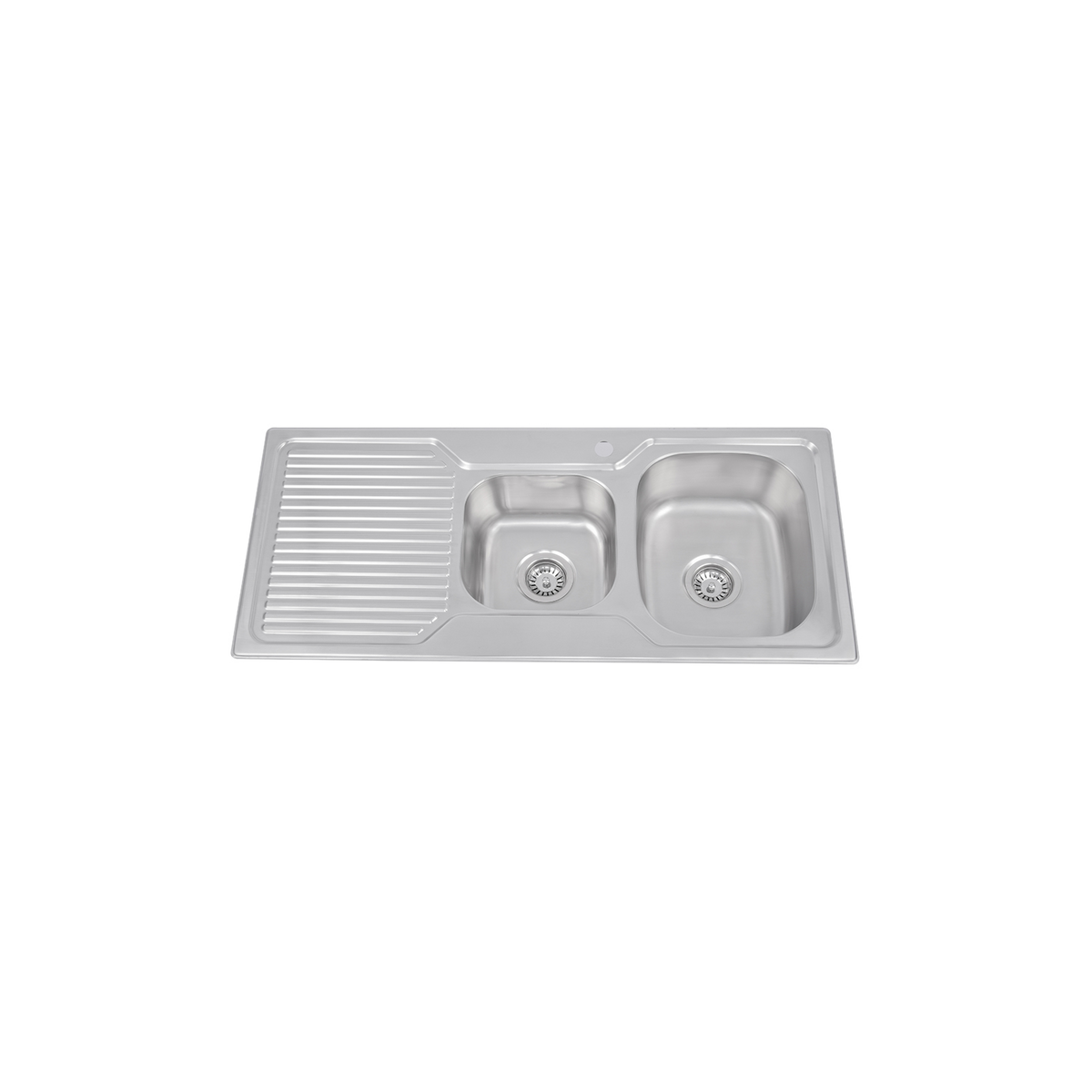 Ema 1 And 3/4 Bowl Sink With Drainer 1080x480x170mm, Right hand