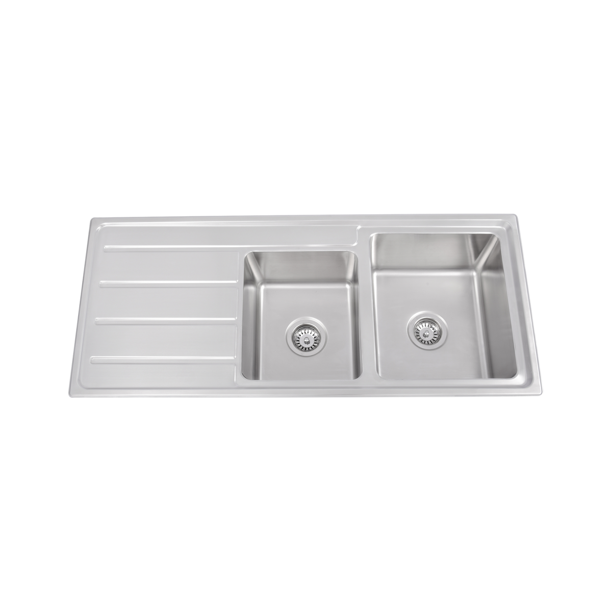 Nora 3/4 Bowl Inset Sink 1 Taphole Bowl Stainless Steel 1160x500x215mm, Right hand