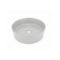 Laxe Fluted Above-Counter Basin LAB58 White isolated product view