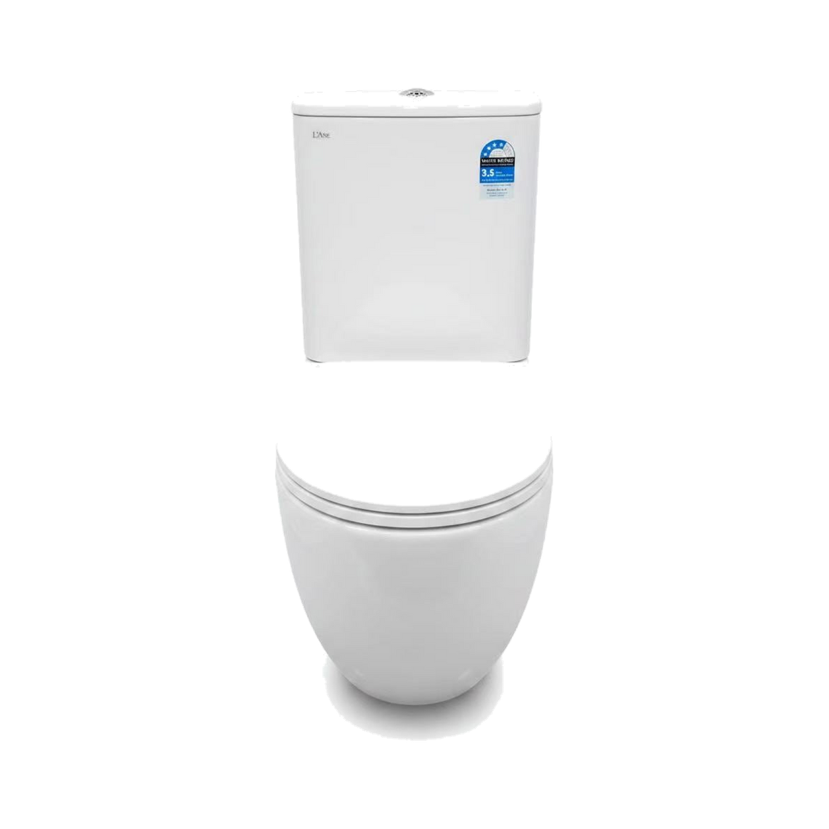 Laxe HZX-88K rimless back-to-wall toilet suite in gloss white