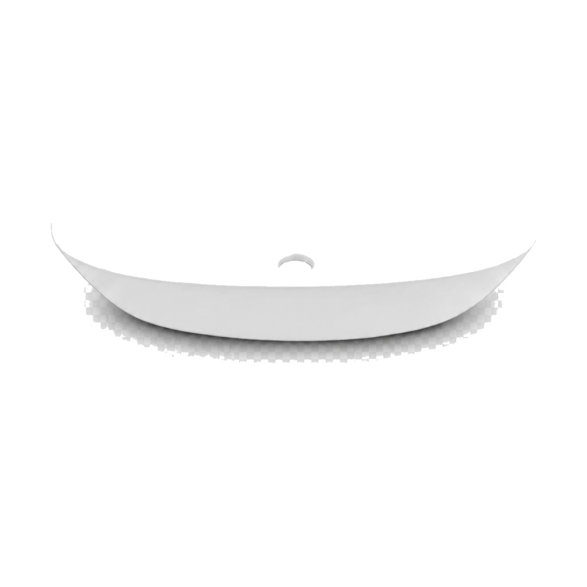 Laxe LAB10 oval above-counter basin in white, isolated product view