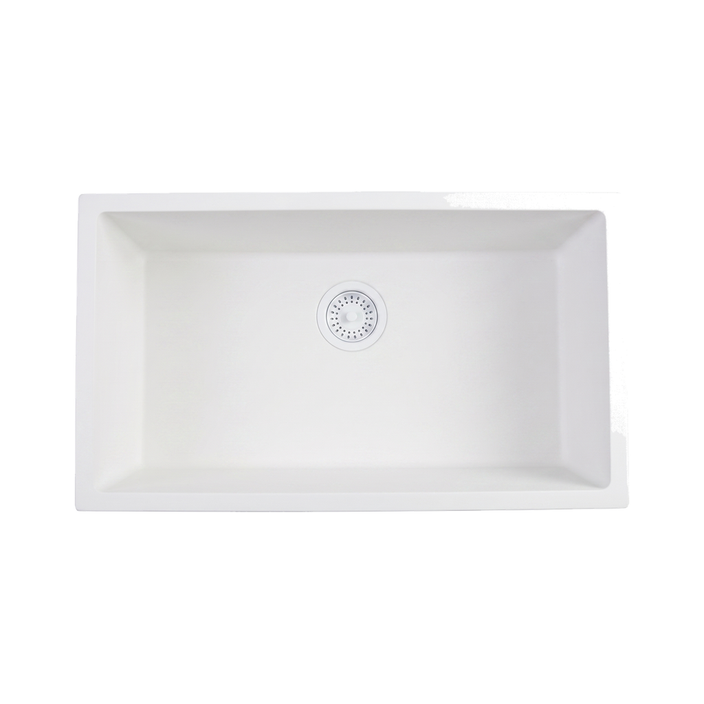 Laxe GR7946-3118W Rani granite white single-bowl kitchen sink