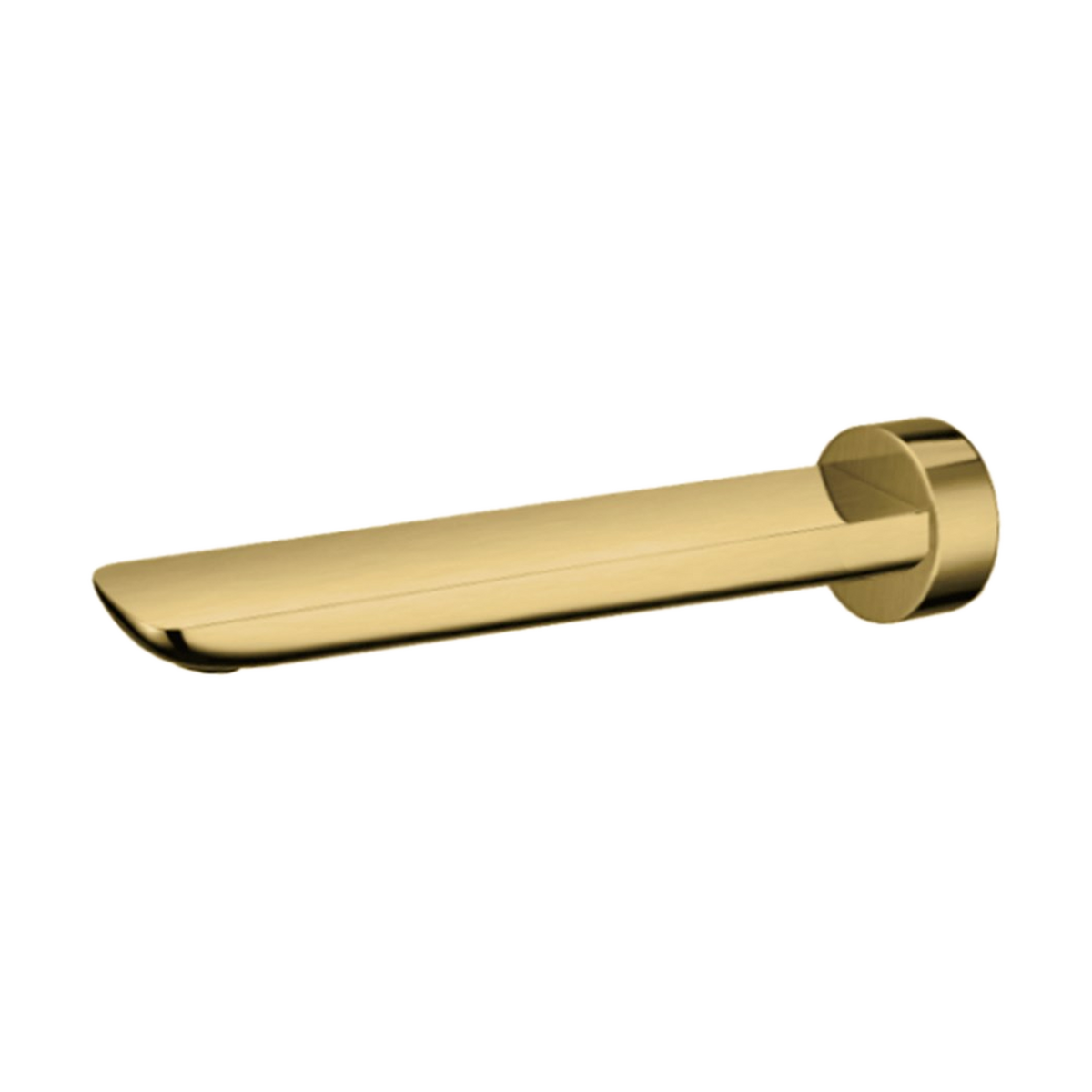 Rushy Wall-Mounted Bath Spout, Brushed Brass