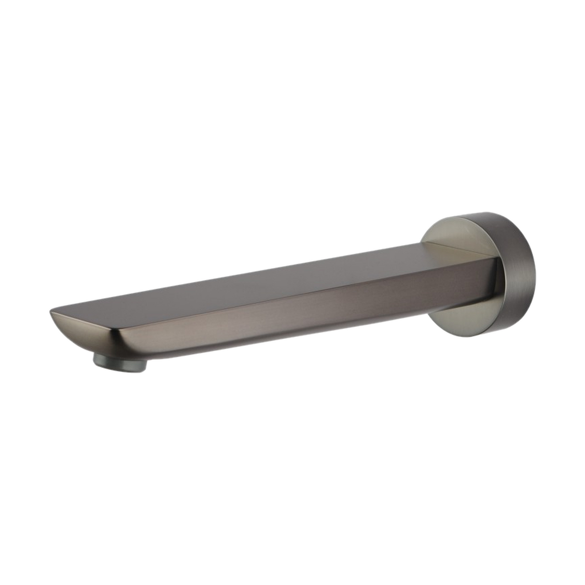 Rushy Wall-Mounted Bath Spout, Brushed Gunmetal