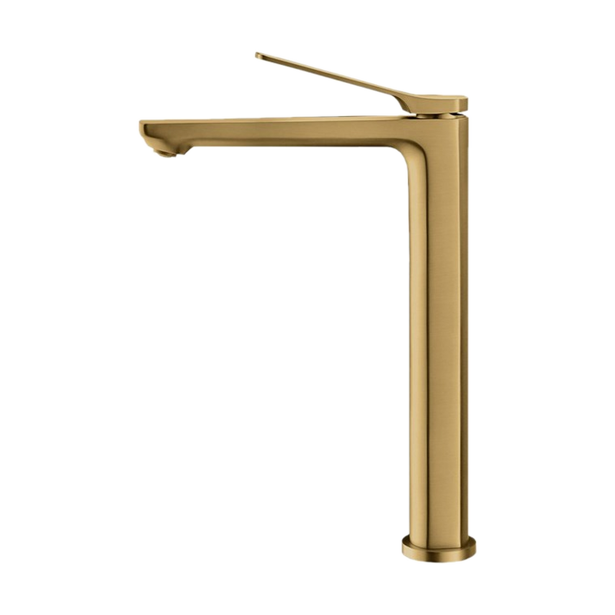 Rushy Tall Basin Mixer, Brushed Brass
