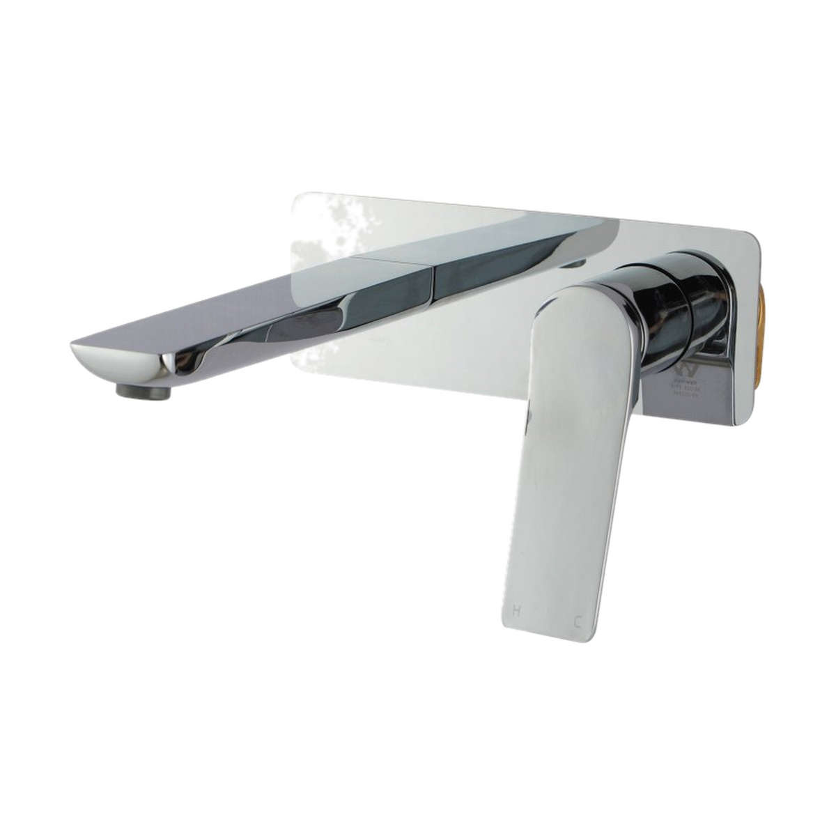 Rushy Wall-Mounted Basin & Bath Mixer, Chrome