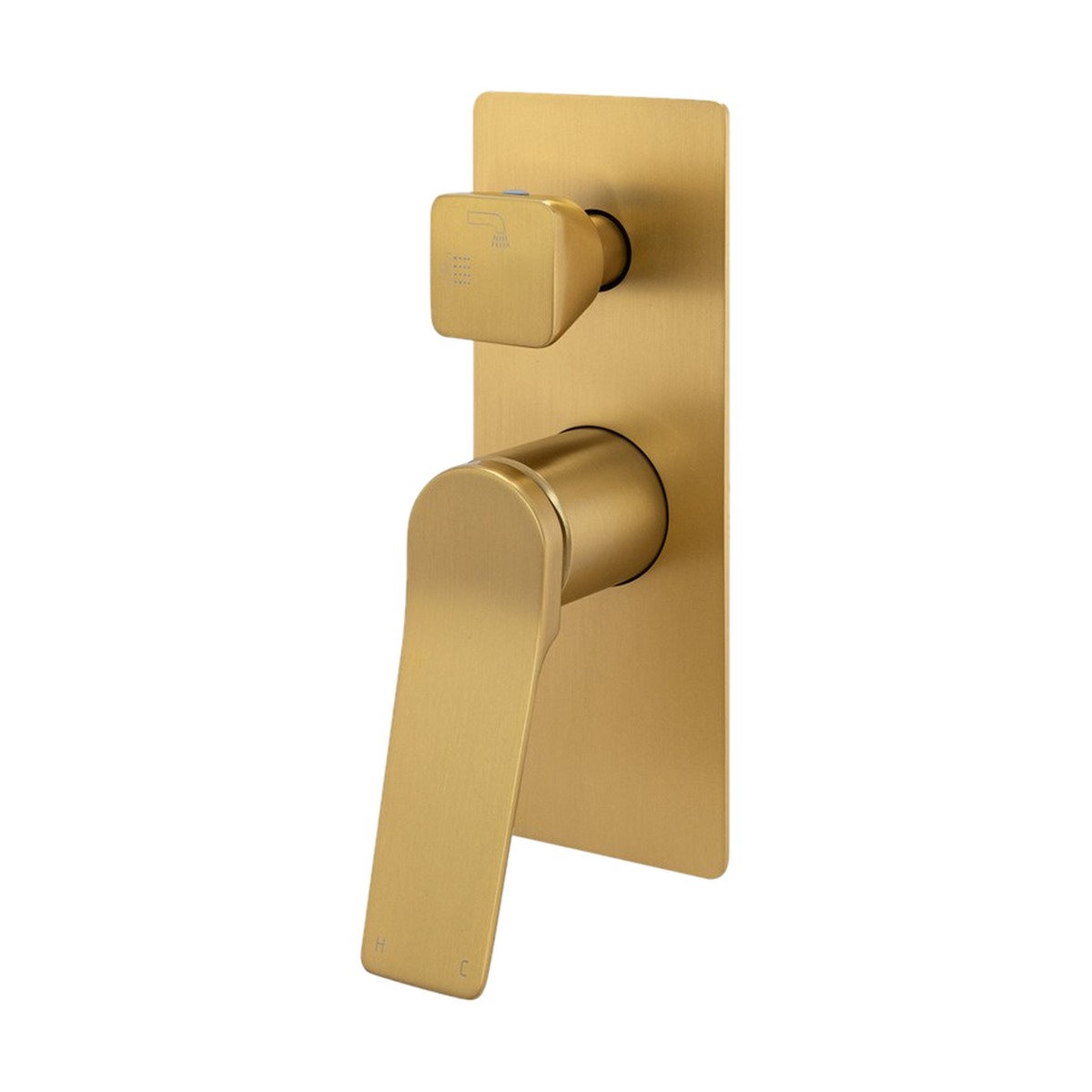 Rushy Diverter Mixer with CLPD Rough-In, Brushed Brass