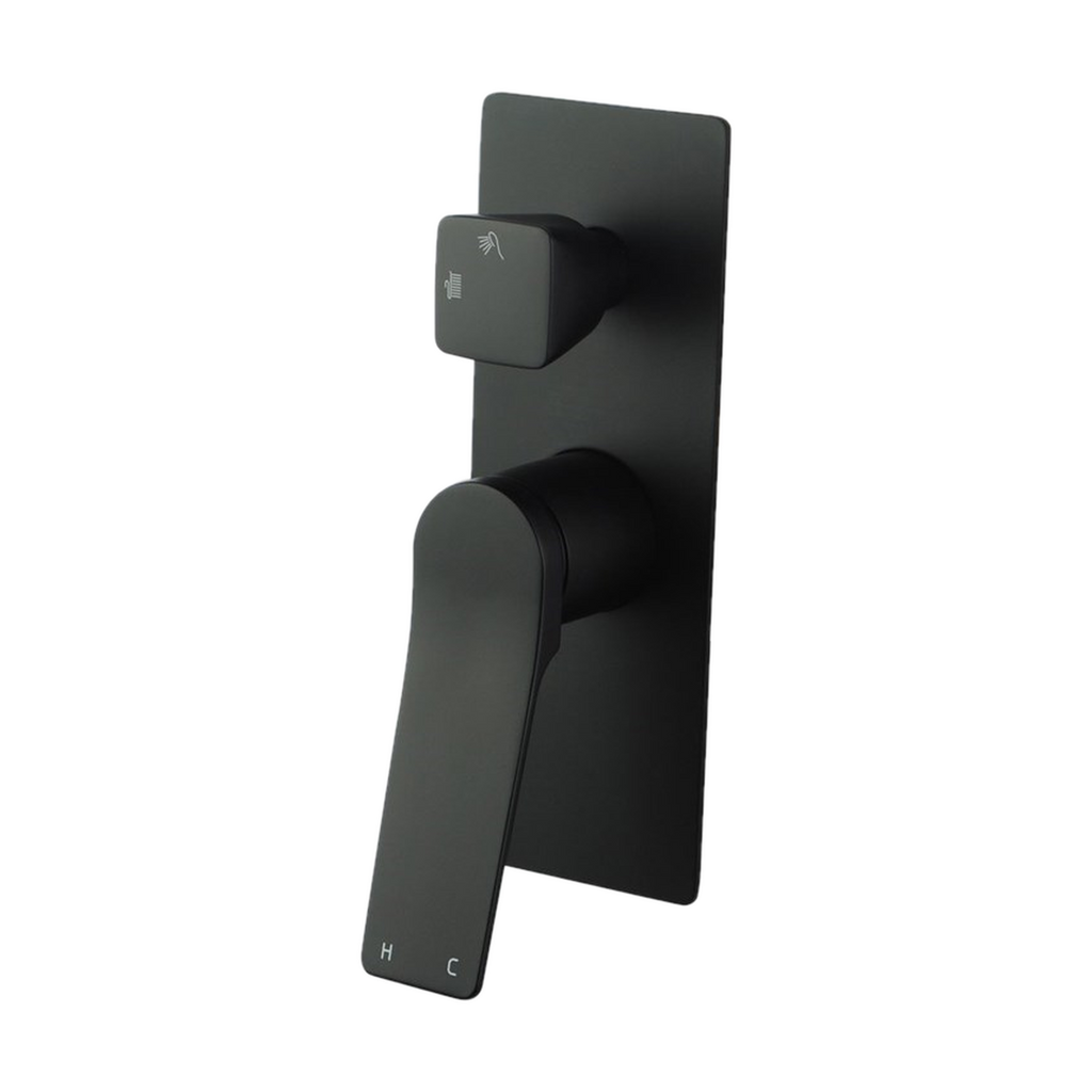 Rushy Diverter Mixer with CLPD Rough-In, Matt Black