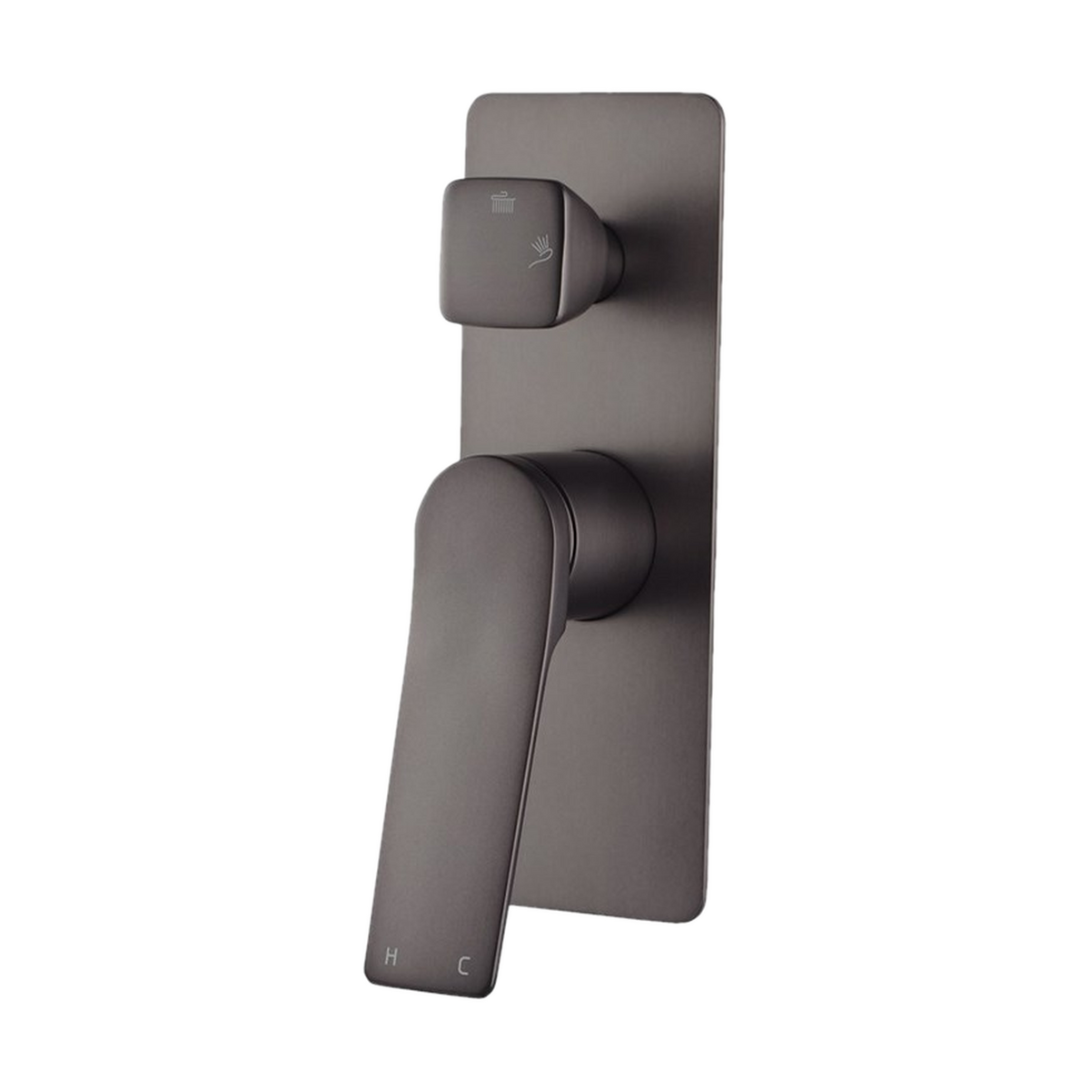 Rushy Diverter Mixer 0155.ST, Brushed Gunmetal