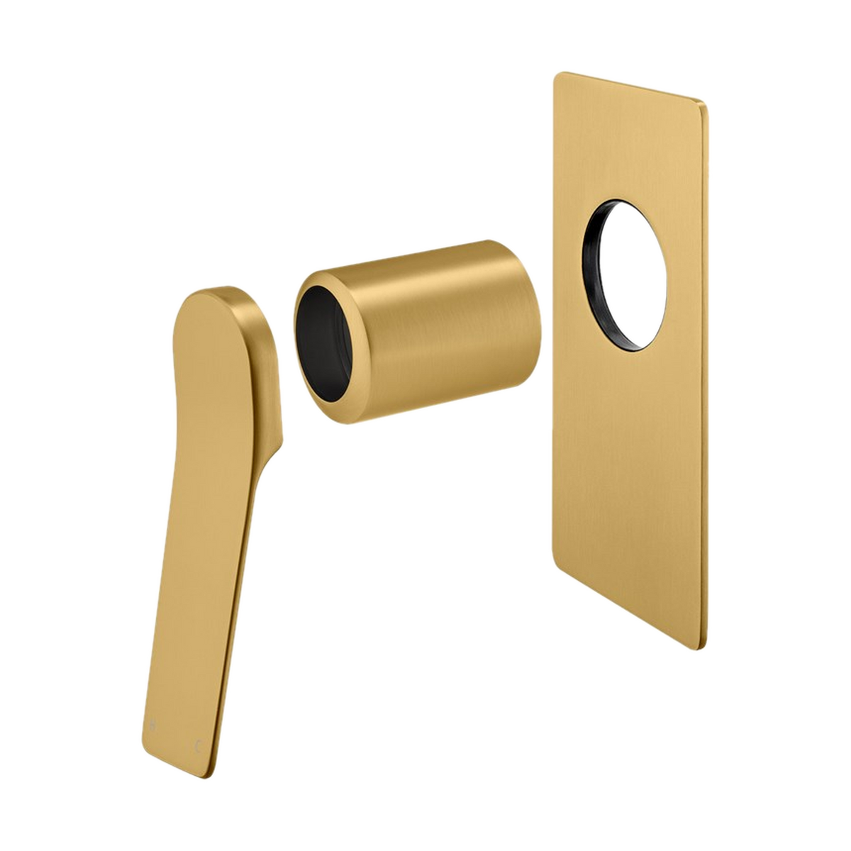 Rushy Wall Mixer Trim Kit, Brushed Brass