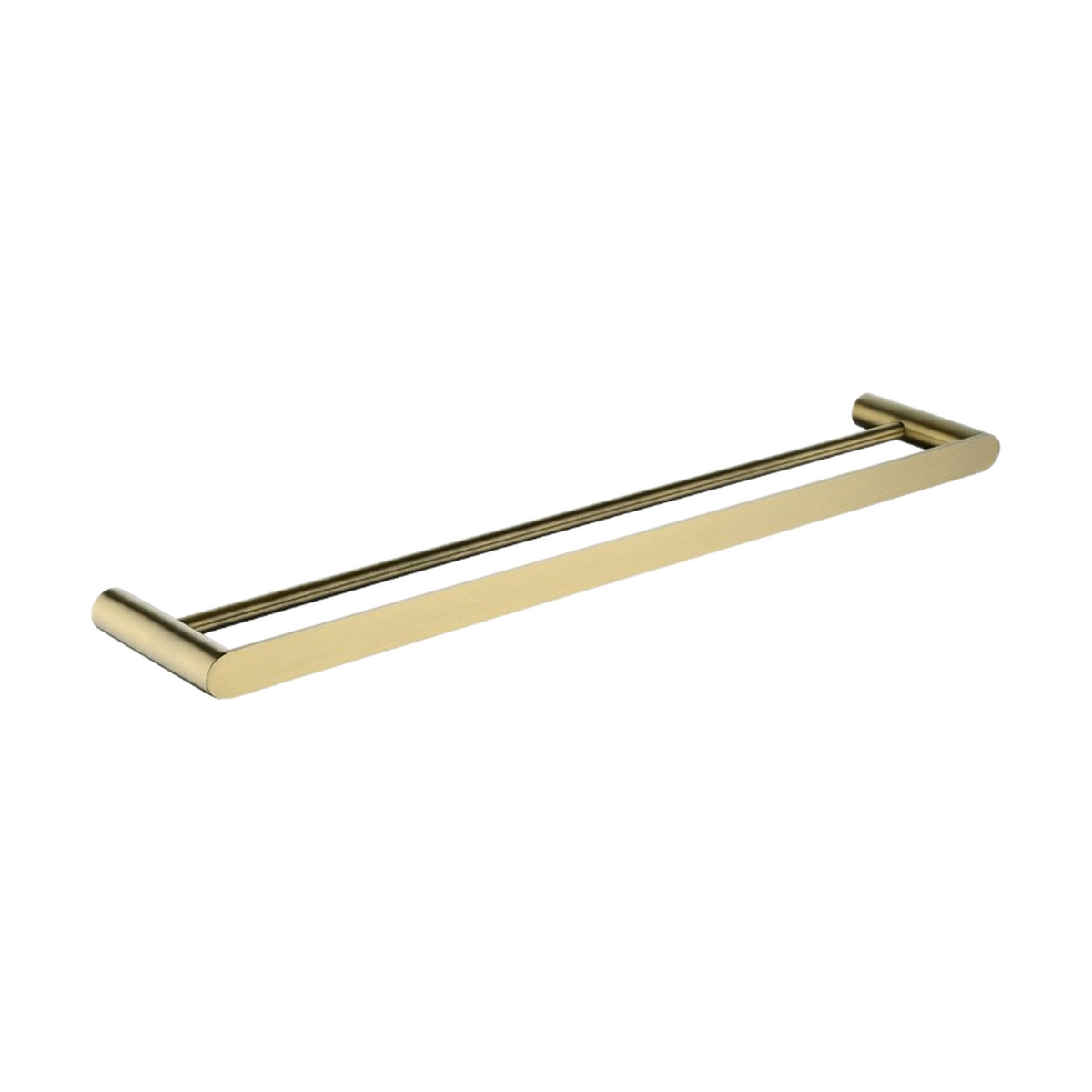 Rushy Double Towel Rail 600mm, Brushed Brass