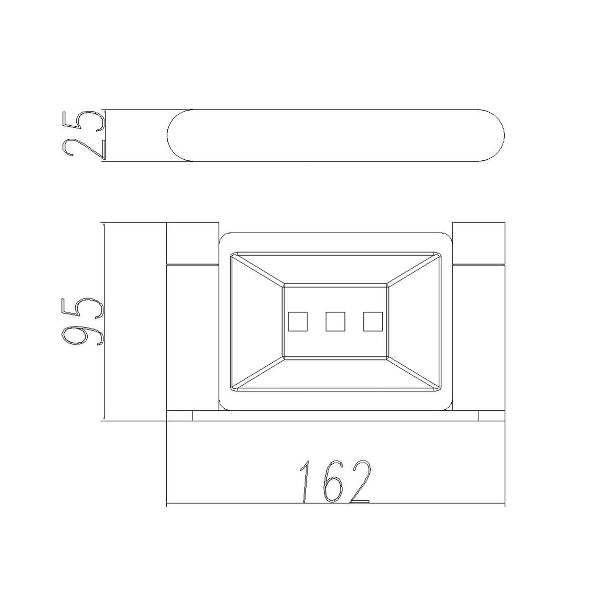 Rushy Soap Dish dimension drawing